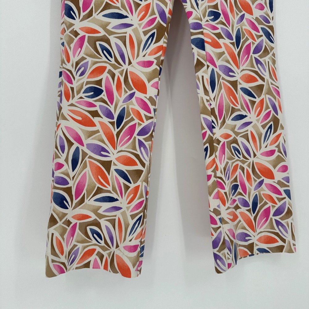 J.McLaughlin Ivy Pull On Cropped Trouser Multi Color Brown Stretchy Women's 6 - Picture 4 of 8